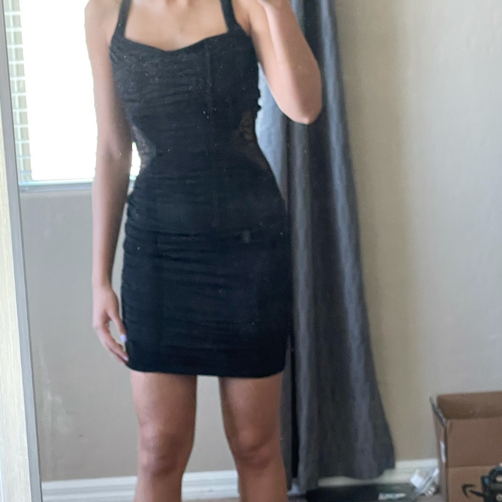 Black tight dress